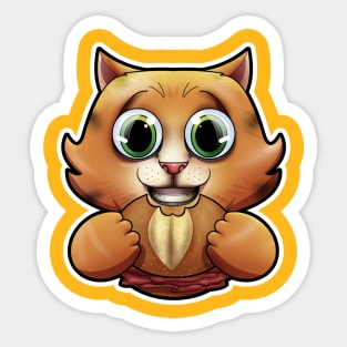 SNAX Kitten eating sandwich Sticker